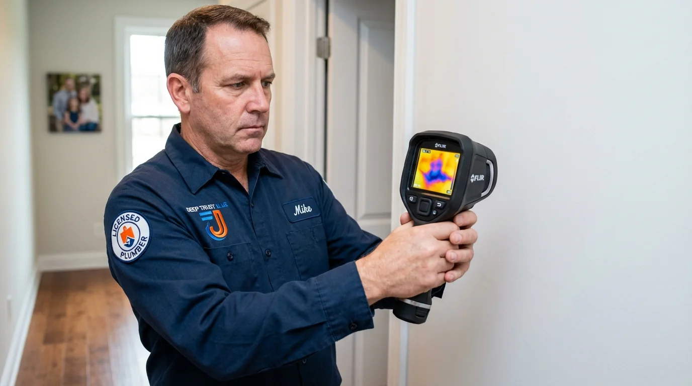 Thermal imaging leak detection by Johns Plumbing LLC in Saint Johnsbury